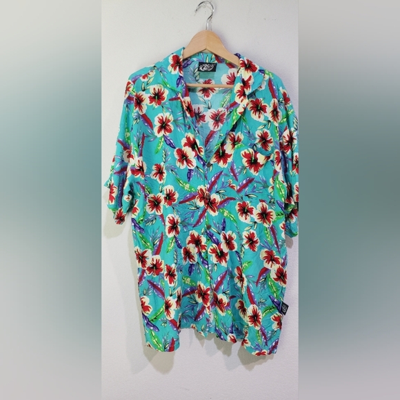 Uluwatu Floral Print Turquoise size XXL - Picture 8 of 8